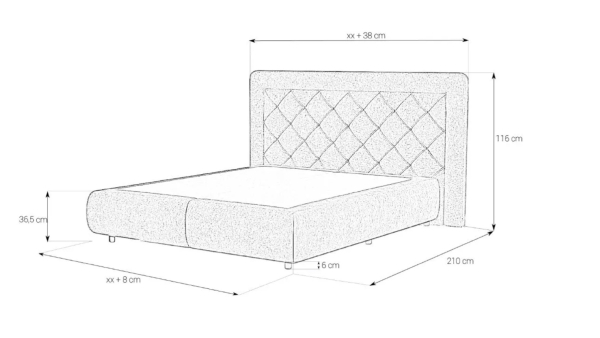 Boxspring Bett - BOX174